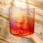 Crystal Soul Classic Chakra Clear Gradient Red Alchemy Crystal Bowl
