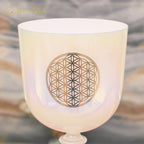 Crystal Soul Flower of Life White Holy Chalice Alchemy Crystal Bowl