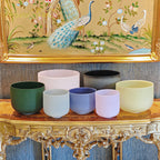 Crystal Soul High Quality Original Mineral Frosted Crystal Singing Bowl Sets