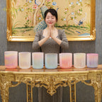 Crystal Soul Superior Design Macaron Pastel Colors Seven Chakra Alchemy Crystal Singing Bowl Harmony Set