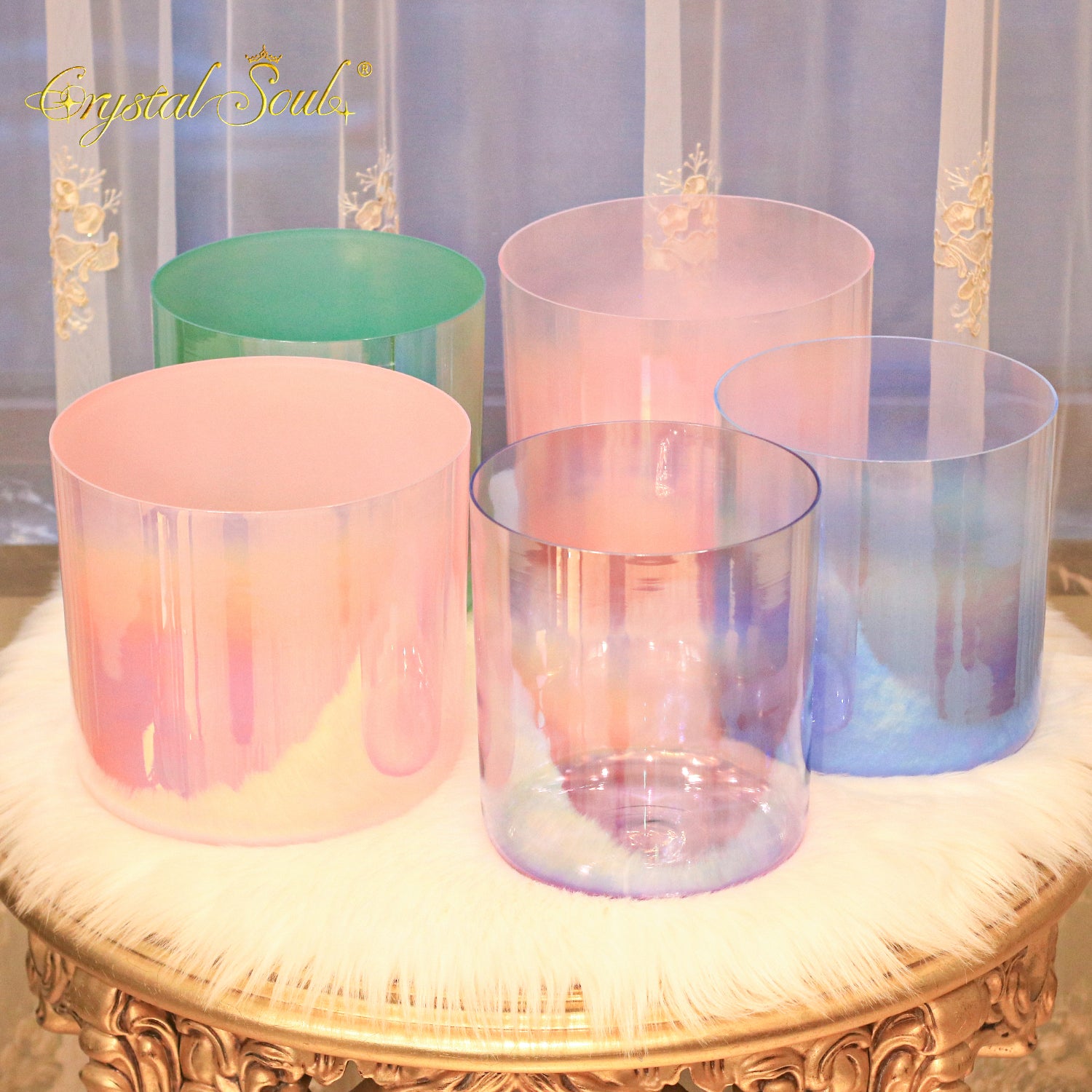 Crystal Soul New Colorway Five Elements Harmony Sound Alchemy Crystal Bowl Set