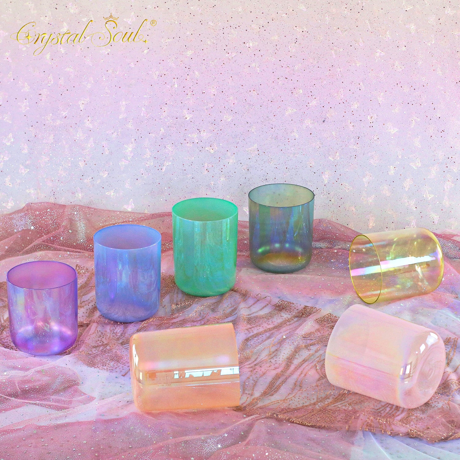 Crystal Soul Colorful Classic Seven Chakras Set Bowl Alchemy Crystal Bowl