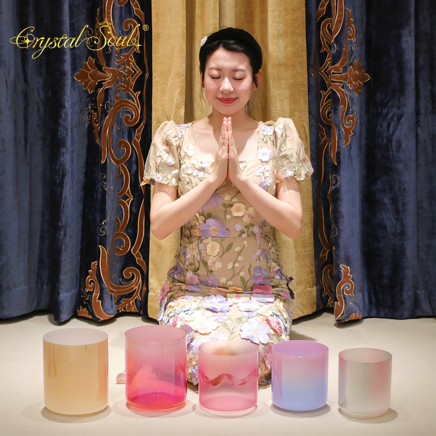Crystal Soul 2026 New Model Alchemy Crystal Bowl Harmony Collection Five Note Set
