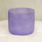 Crystal Soul Macaron Indigo Frosted Crystal Singing Bowl