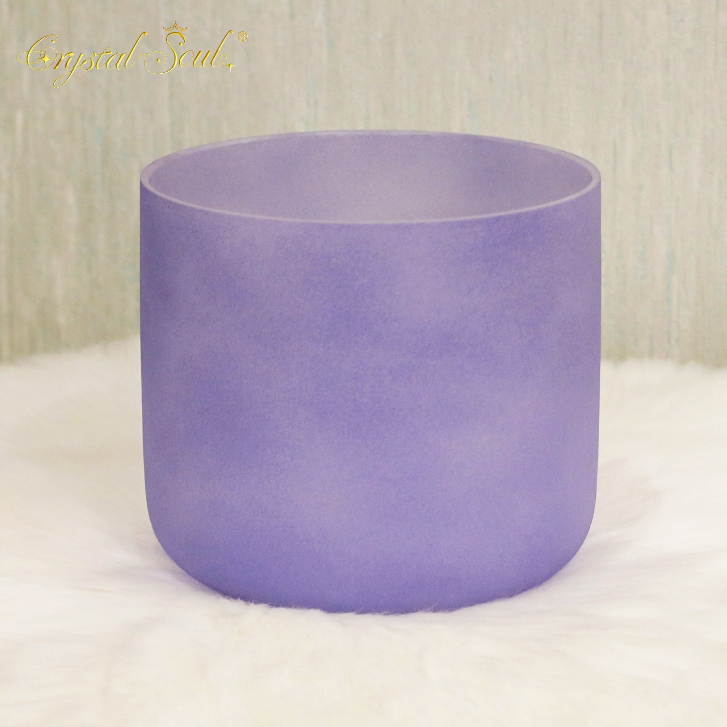 Crystal Soul Macaron Indigo Frosted Crystal Singing Bowl