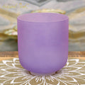 Crystal Soul Macaron Purple Frosted Crystal Singing Bowl