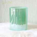 Crystal Soul Pearl Milk Green Extended Height  Alchemy Crystal Bowl