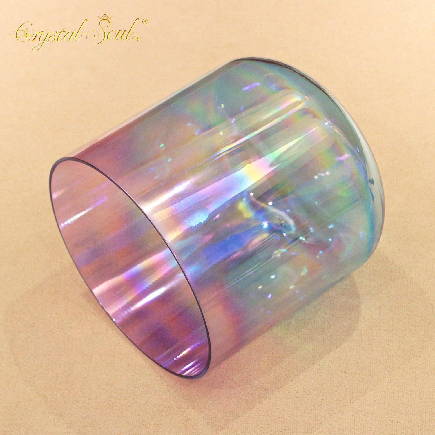Crystal Soul Large Size Aurora Amethyst Gradient Thick-Walled Alchemy Singing Bowl