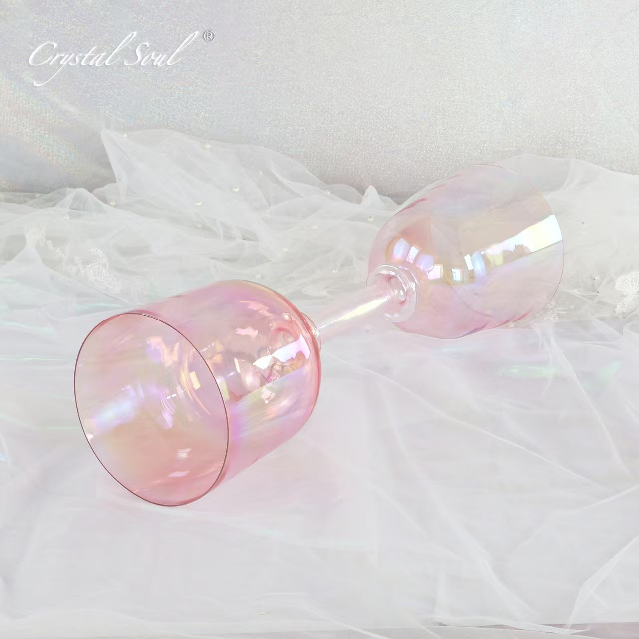 Crystal Soul Aurora Pink Double-headed Crystal Holy Chalice