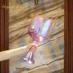 Crystal Soul High Quality Custom Carved Purple Aurora Clear Holy Grail Alchemy Crystal Bowl