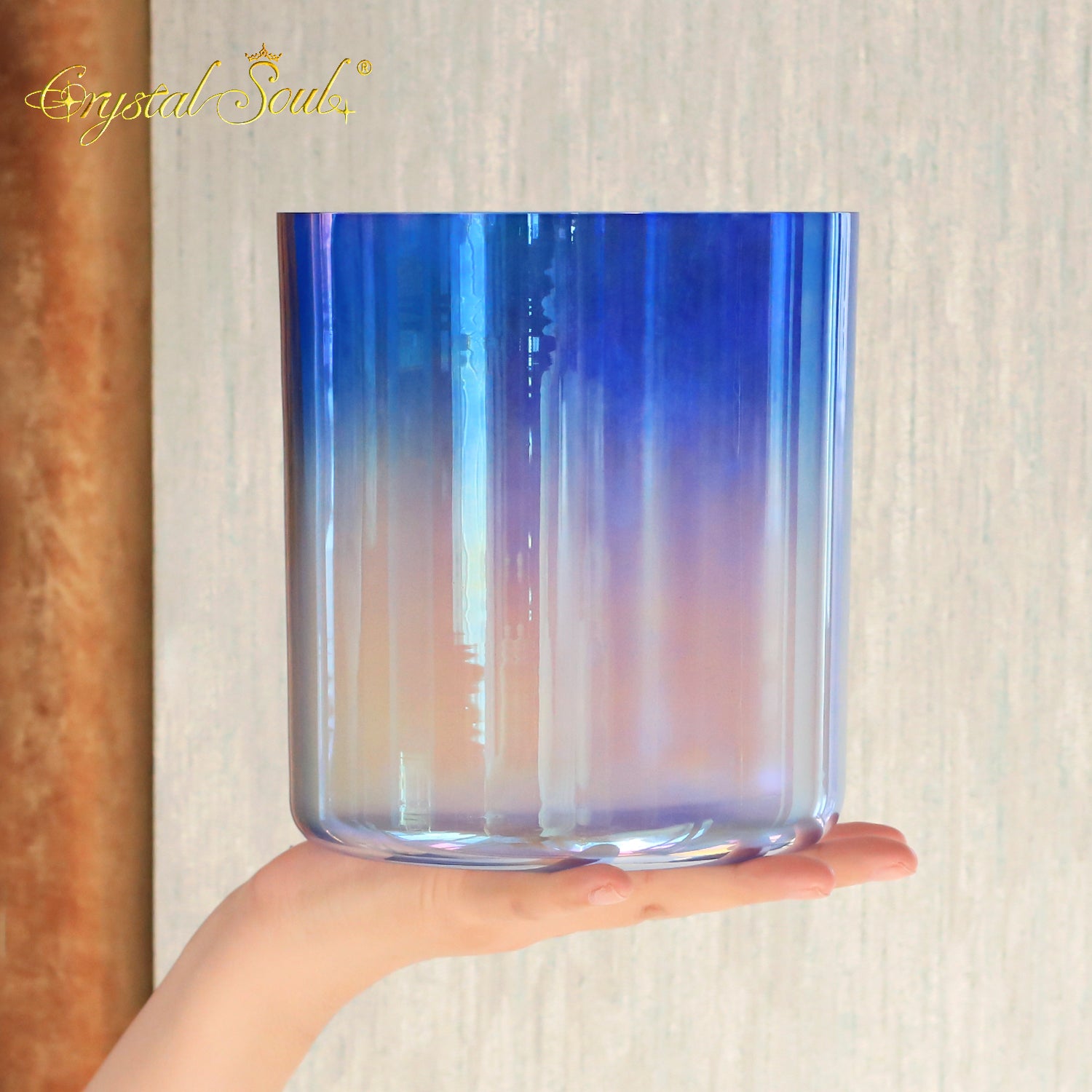 Crystal Soul Indigo Clear Gradient Alchemy Crystal Bowl