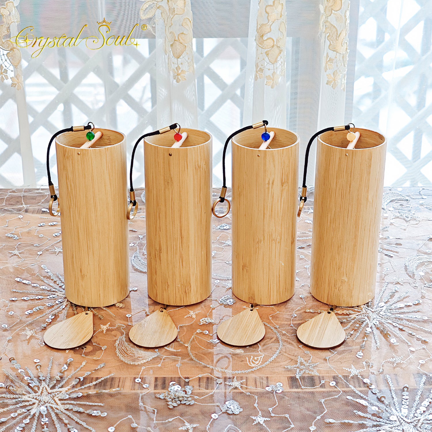 Crystal Soul Four Elements Ancient Craft Japanese-Style Wind Chime Set