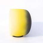 Crystal Soul Black Yellow Gradient Frosted Quartz Crystal Singing Bowl