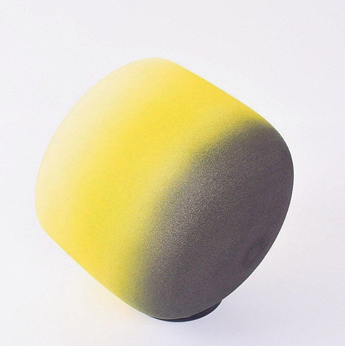 Crystal Soul Black Yellow Gradient Frosted Quartz Crystal Singing Bowl