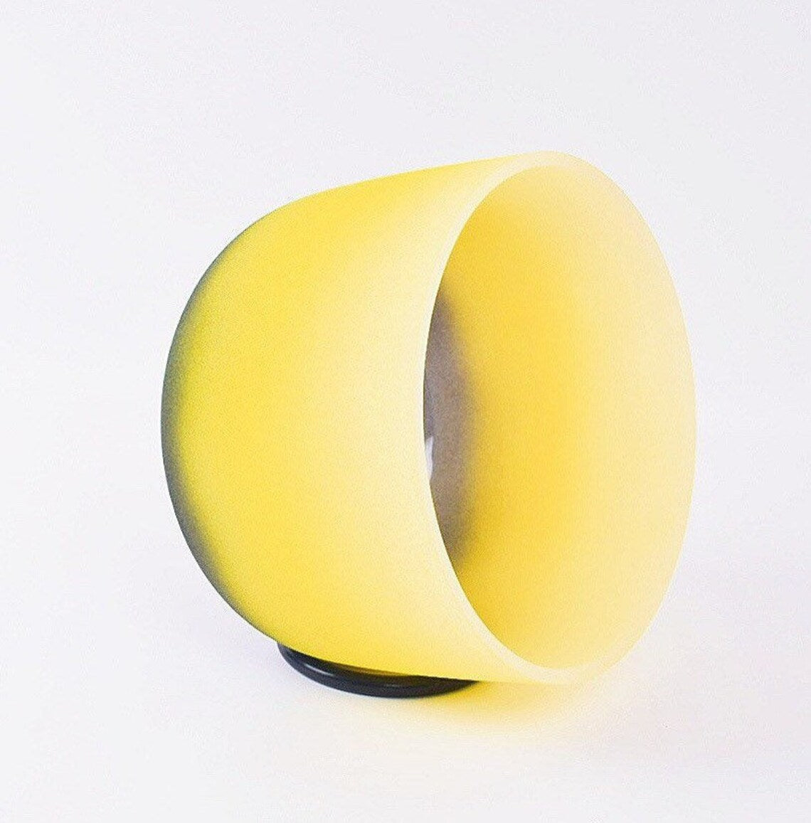 Yellow and Grey Gradient Chakra Quartz Crystal Singing Bowl