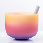Crystal Soul Sun Rainbow Color Frosted Quartz Crystal Singing Bowl