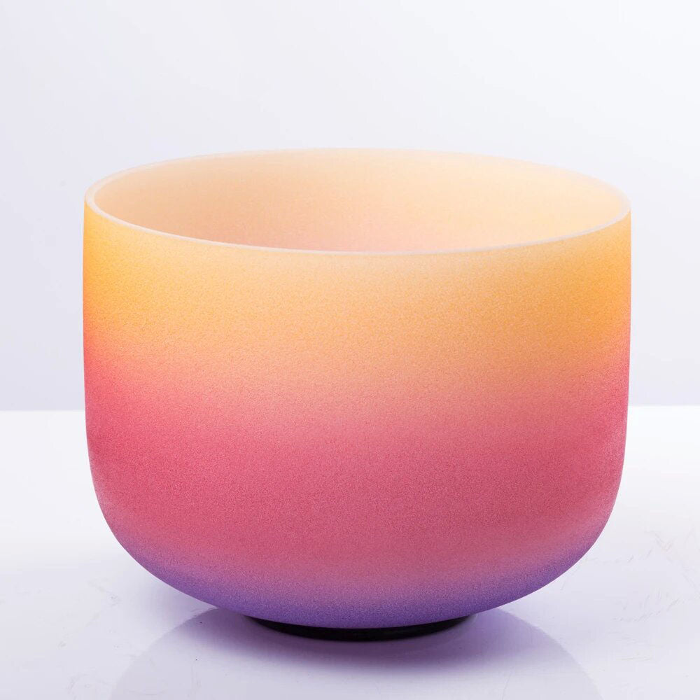Crystal Soul Sun Rainbow Color Frosted Quartz Crystal Singing Bowl