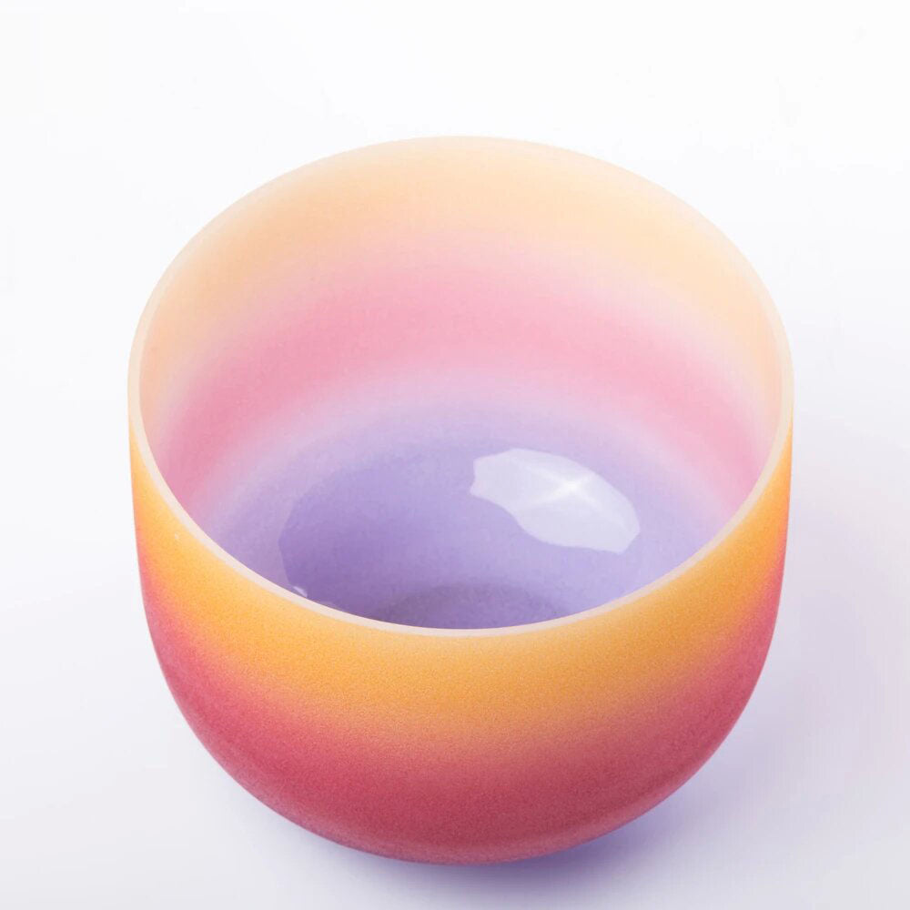 Crystal Soul Sun Rainbow Color Frosted Quartz Crystal Singing Bowl