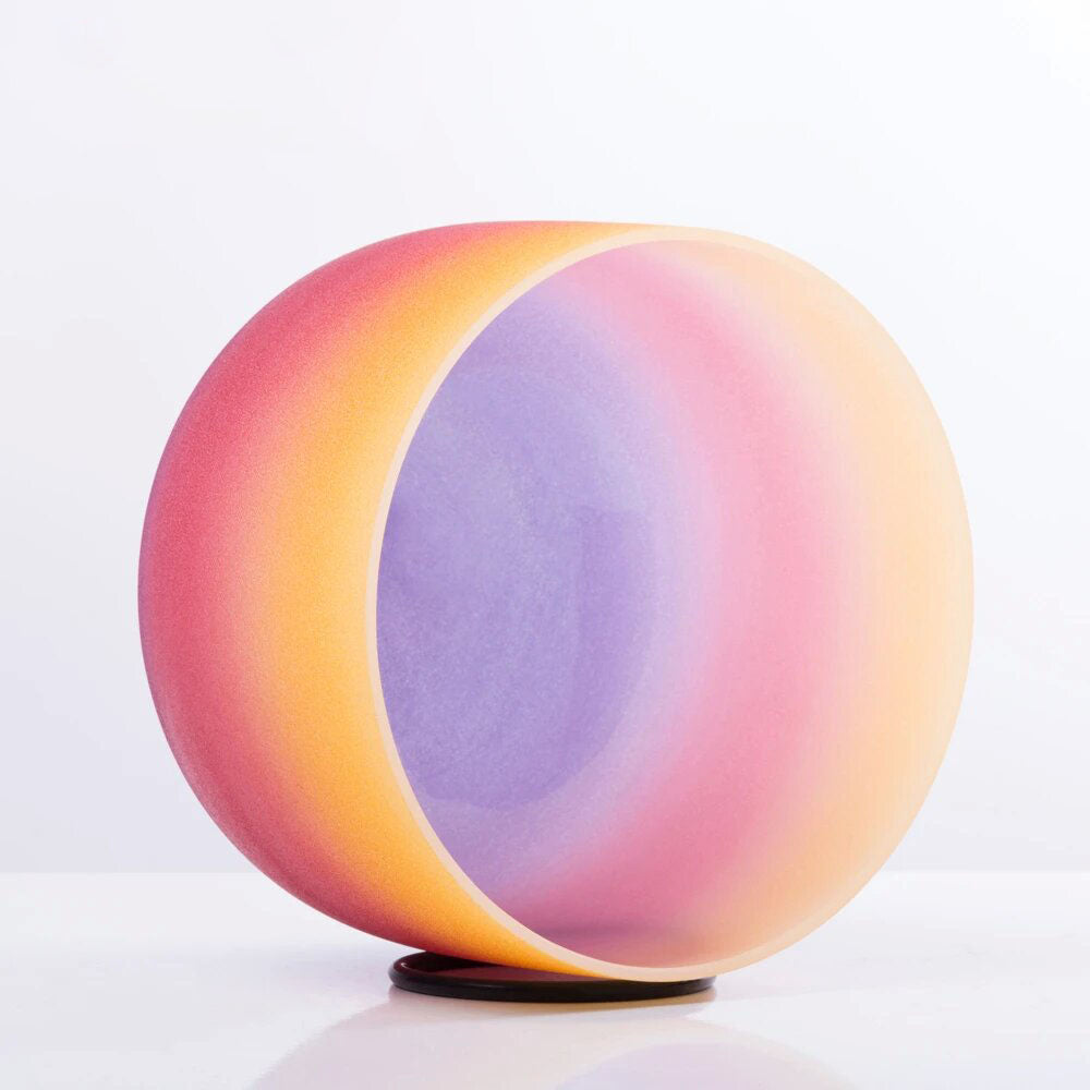 Crystal Soul Sun Rainbow Color Frosted Quartz Crystal Singing Bowl